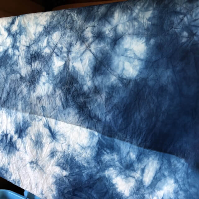 正規品質保証】 【新品未開封】京都の天然藍染 嬉染居のクッション34cm 